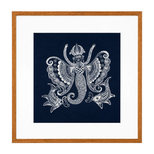 Pintura Batik Chinesa com Moldura