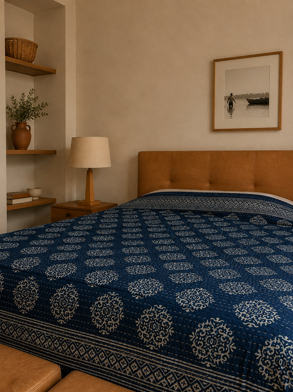 Colcha de Cama Fina Decorativa Indiana