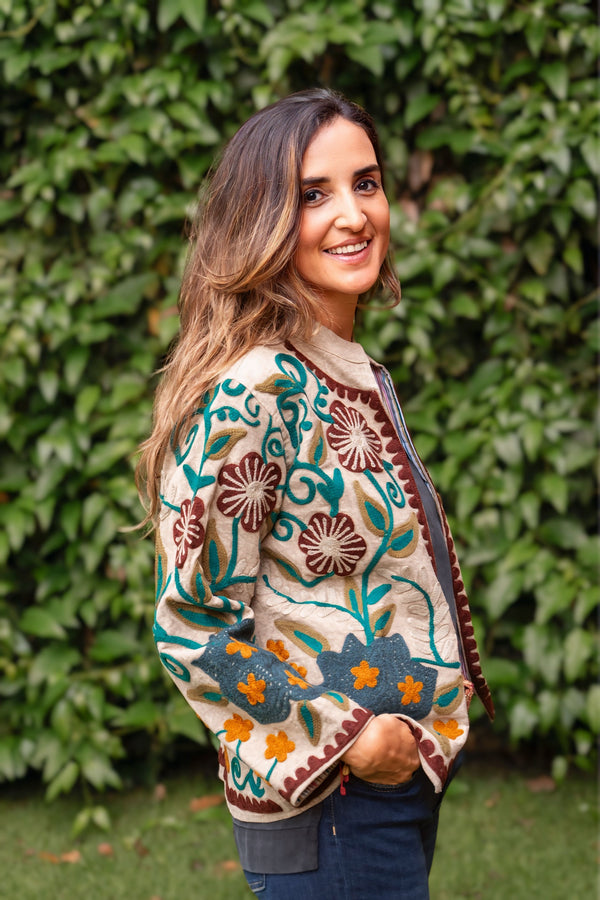 Jaqueta Indiana Bordada Cotton M