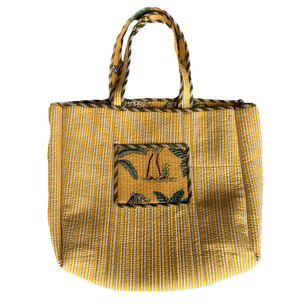 Bolsa Indiana Kantha Quilt - Dupla Face