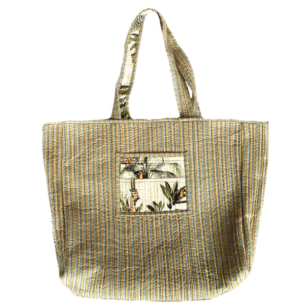 Bolsa Indiana Kantha Quilt - Dupla Face