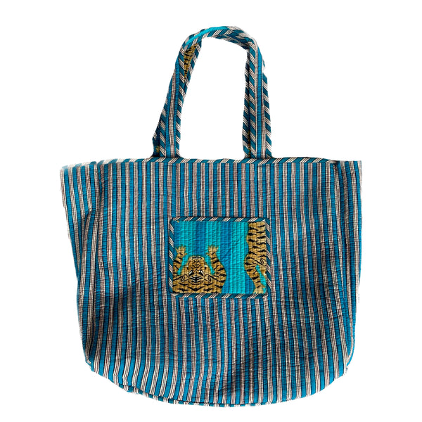 Bolsa Indiana Kantha Quilt - Dupla Face