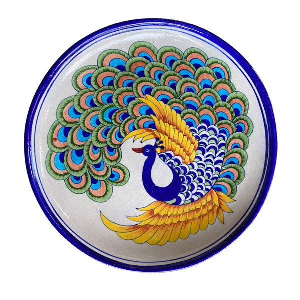 Prato Decorativo Cerâmica Azul de Jaipur M