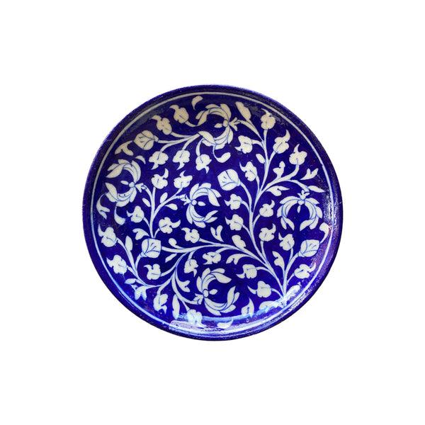 Prato Decorativo Cerâmica Azul de Jaipur P