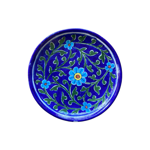 Prato Decorativo Cerâmica Azul de Jaipur P