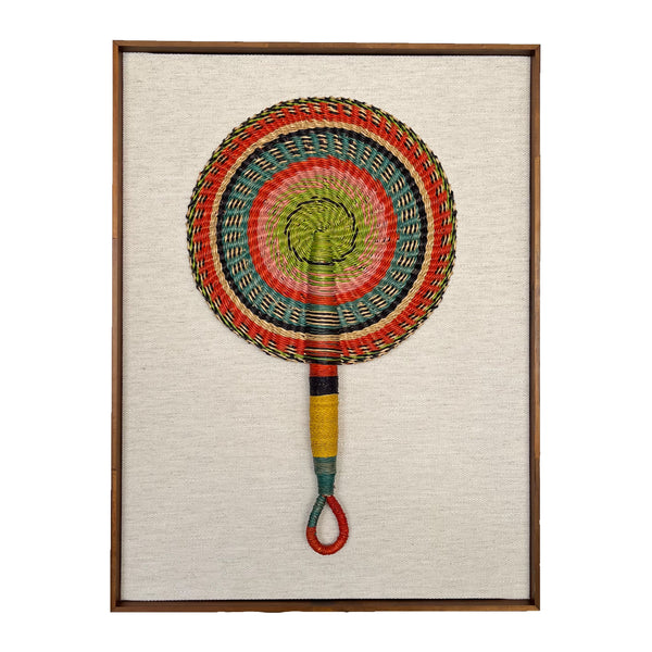 Leque Decorativo de Bolgatanga com Moldura