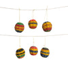 Conjunto de 6 Bolas de Natal Amazônicas