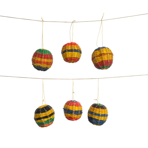 Conjunto de 6 Bolas de Natal Amazônicas