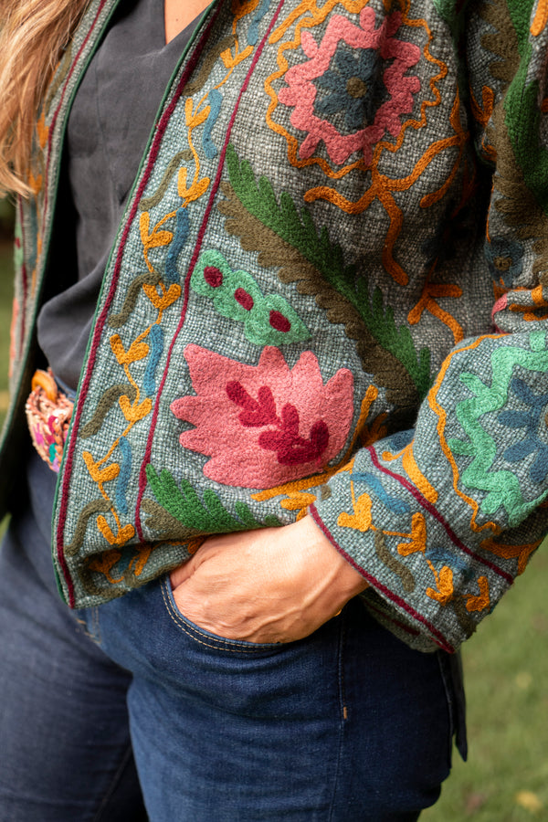 Jaqueta Indiana Bordada Cotton M