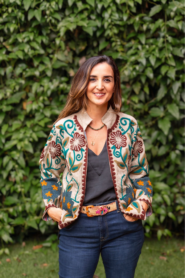 Jaqueta Indiana Bordada Cotton M