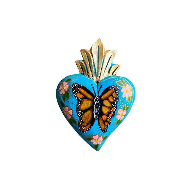 Coração Milagrito Mexicano - Mariposa
