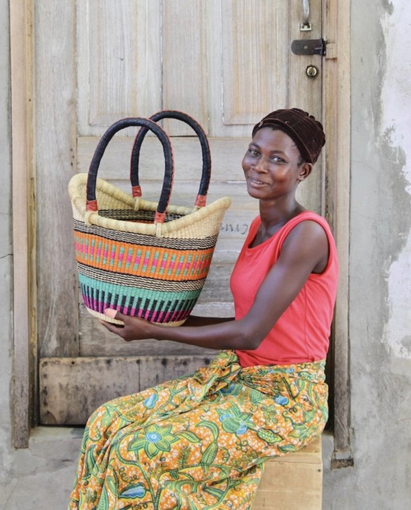 Bolsa Cesto Shopper Africana Bolgatanga - P