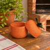 Cesta Decorativa Colombiana Laranja