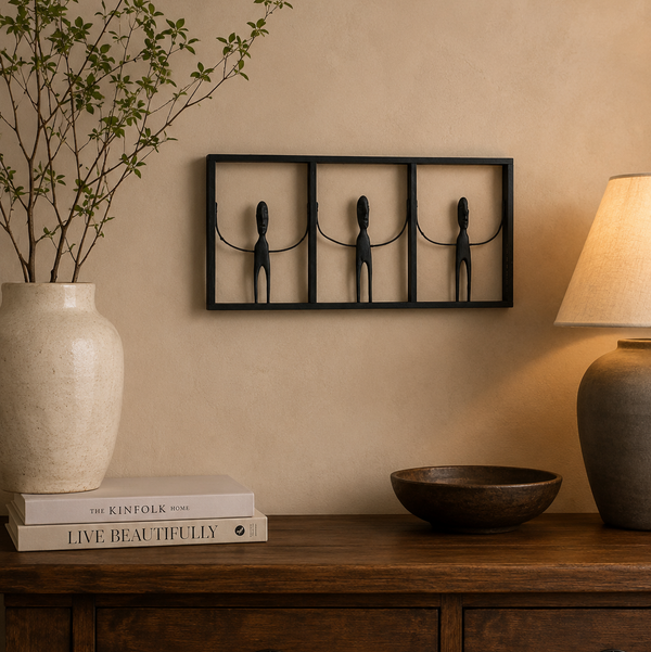 Quadro Racho com 3 Bonecos