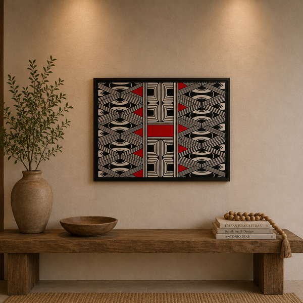 Arte Pintura Indígena  Waxamani Mehinako  - Xingu 50x70