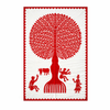 Tecido Indiano Árvore da Vida Vermelho - G