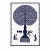 Tecido Indiano Árvore da Vida Azul - G