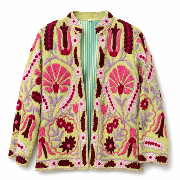 Jaqueta Indiana Bordada Cotton P (com avaria)