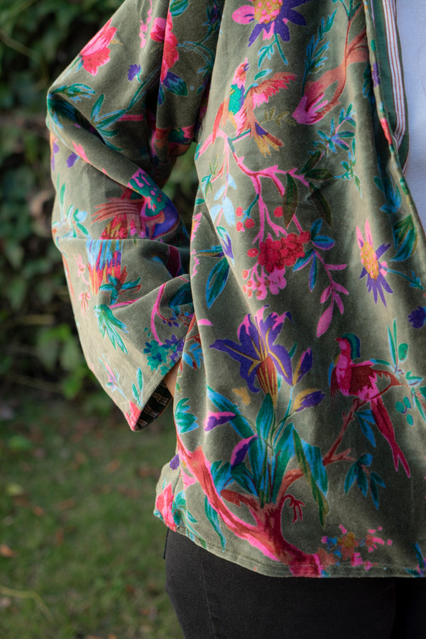 Jaqueta Indiana Velvet Estampada