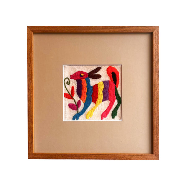 Quadro Tecido Bordado Otomí - México