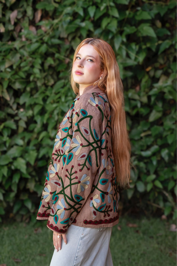 Jaqueta Indiana Bordada Cotton P/M