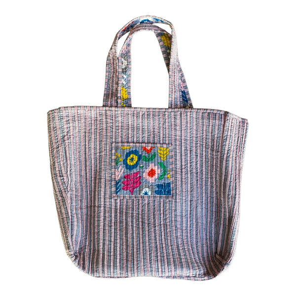 Bolsa Indiana Kantha Quilt - Dupla Face