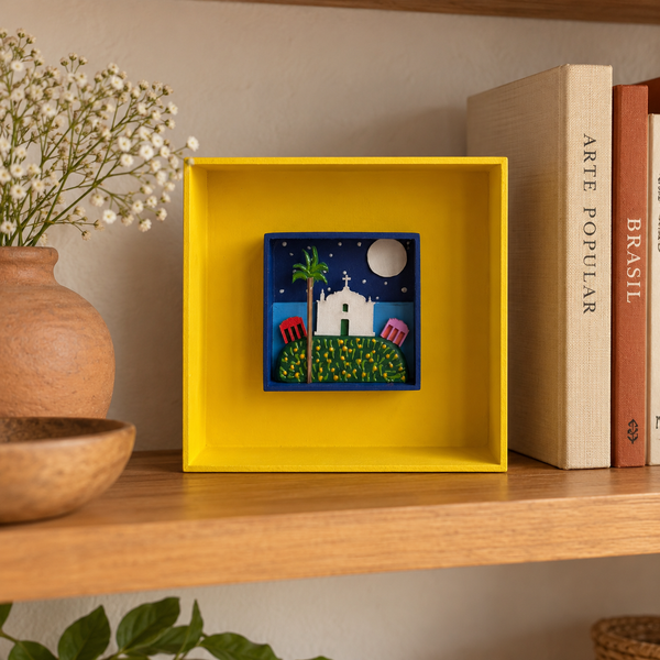 Quadro em Relevo Luar da Bahia — dos Artistas Bigu e Liu