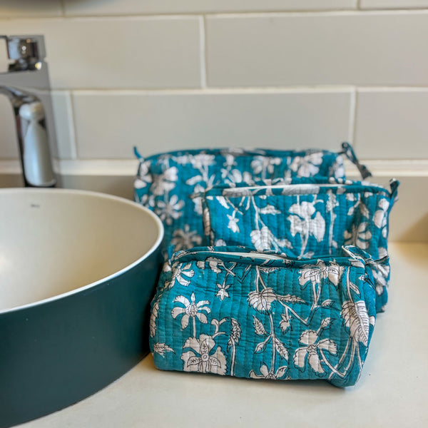 Nécessaire Indiana Kantha Quilt  - Kit com 3