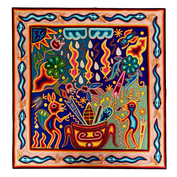 Quadro Huichol – Hikuri e Nierik