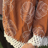 Kimono Curto Folhas -  Tamanho Único