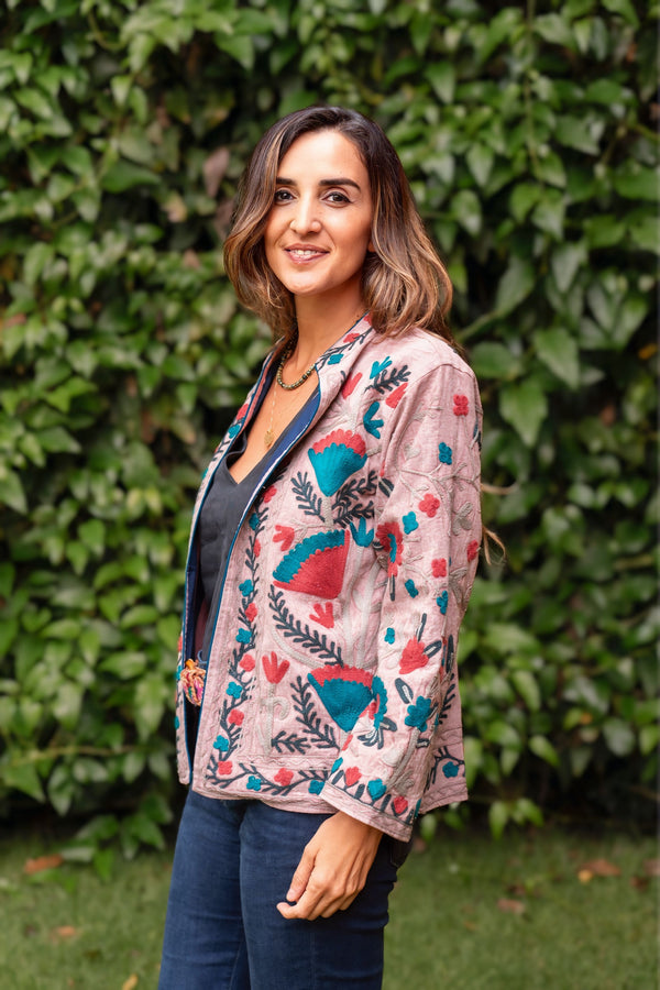 Jaqueta Indiana Bordada Cotton M/G