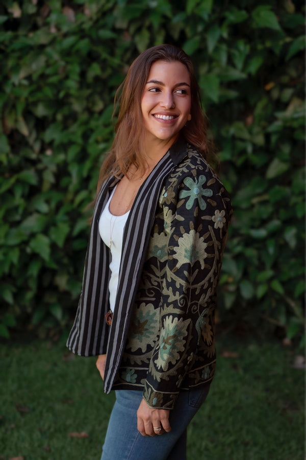 Jaqueta Indiana Bordada Cotton P