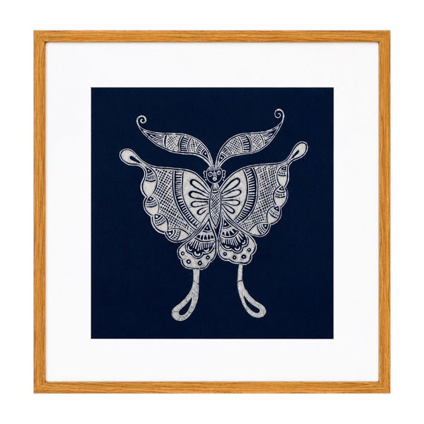Pintura Batik Chinesa com Moldura
