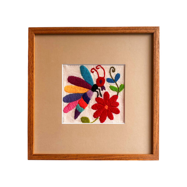 Quadro Tecido Bordado Otomí - México