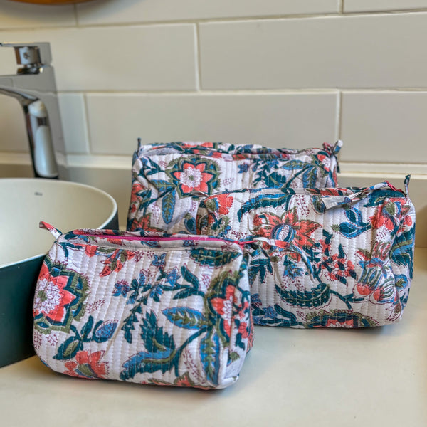 Nécessaire Indiana Kantha Quilt  - Kit com 3