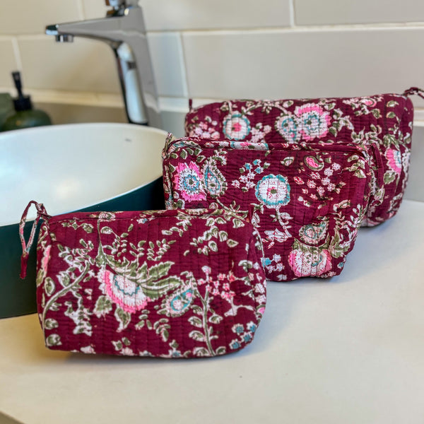 Nécessaire Indiana Kantha Quilt  - Kit com 3