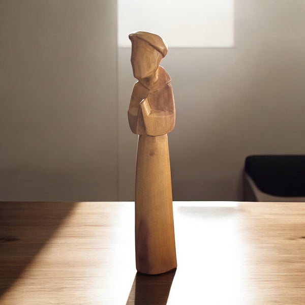 Escultura Francisco de Assis de Madeira M - Nil Morais