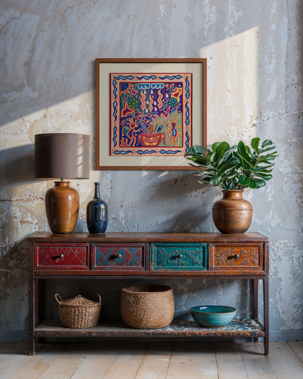 Quadro Huichol – Hikuri e Nierik
