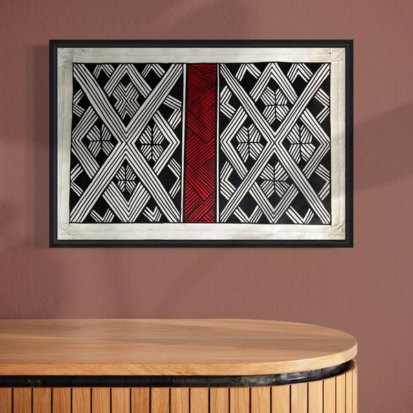 Pintura Indígena Waxamani Mehinako Xingu - 40x60cm