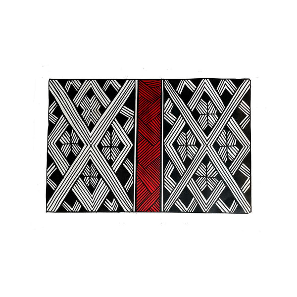 Pintura Indígena Waxamani Mehinako Xingu - 40x60cm
