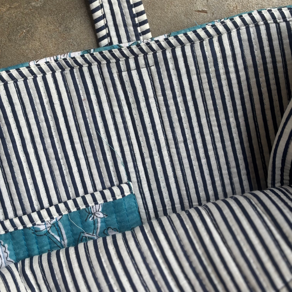 Bolsa Indiana Kantha Quilt - Dupla Face