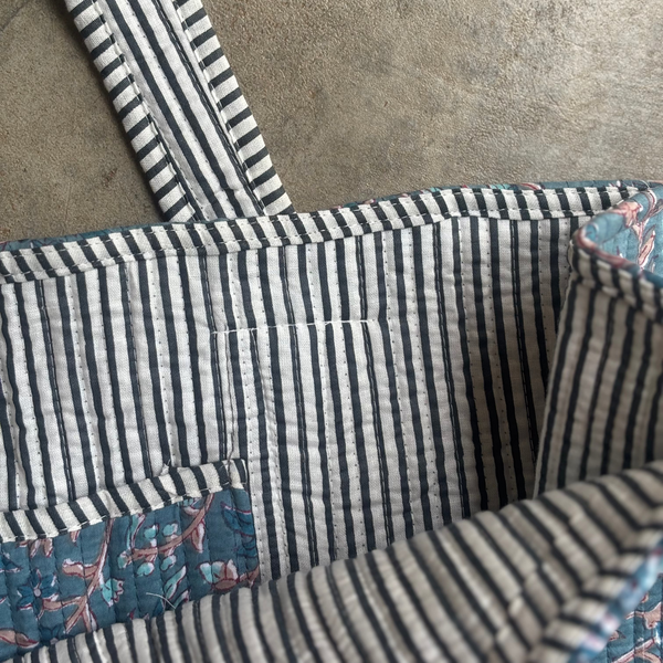 Bolsa Indiana Kantha Quilt - Dupla Face