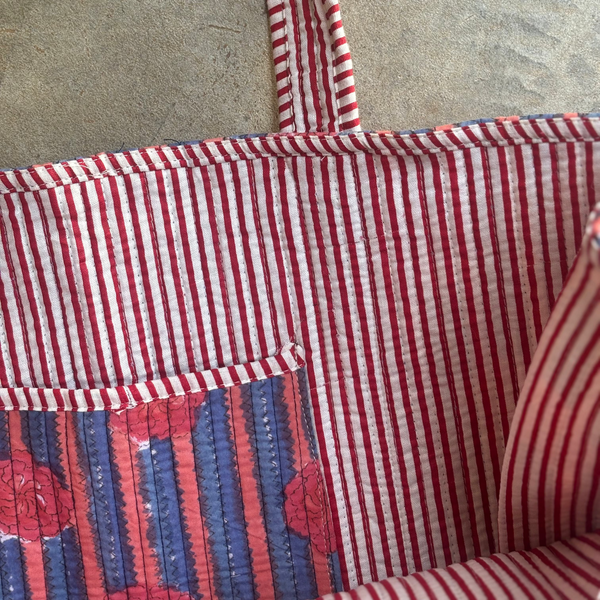 Bolsa Indiana Kantha Quilt - Dupla Face