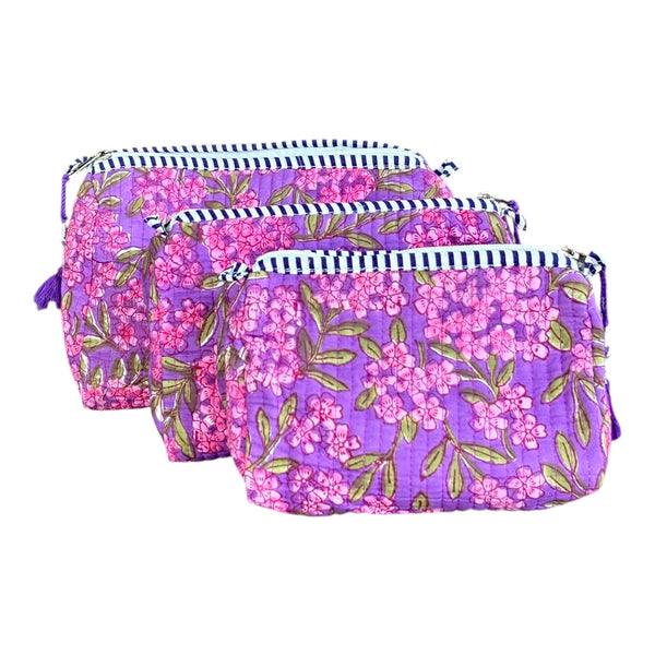 Nécessaire Indiana Kantha Quilt  - Kit com 3
