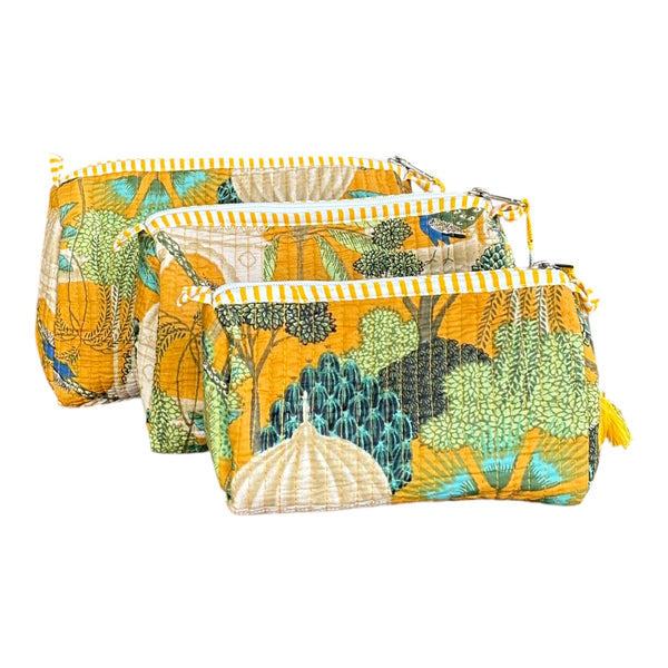 Nécessaire Indiana Kantha Quilt  - Kit com 3