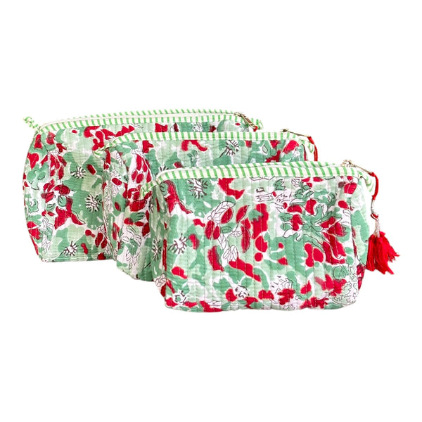 Nécessaire Indiana Kantha Quilt  - Kit com 3