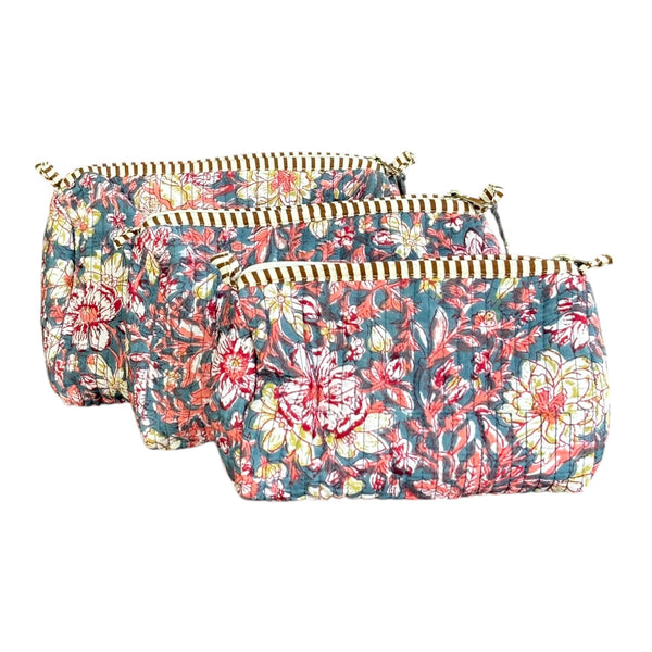 Nécessaire Indiana Kantha Quilt  - Kit com 3