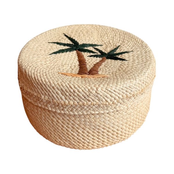 Cesta Colombiana Palmeira com Tampa