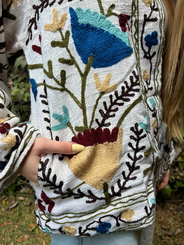 Jaqueta Indiana Bordada Cotton P/M