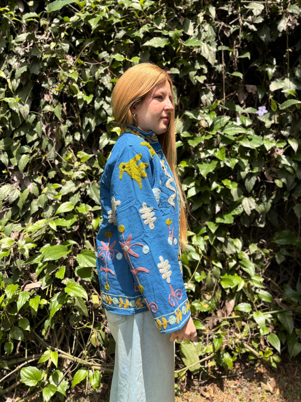 Jaqueta Indiana Bordada Cotton P